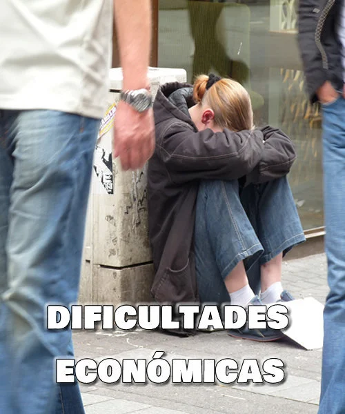La falta de trabajo y la falta de dinero dos graves problemas que afectan duramente a la persona